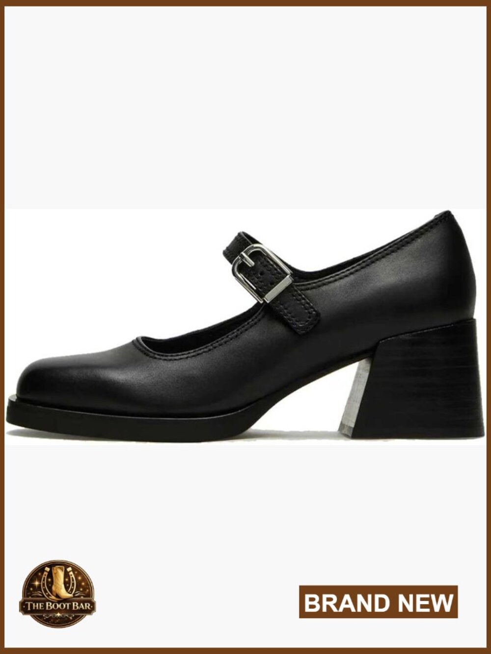 Retro Chunky Heels Mary Janes Square Toe Platform Ankle Buckle Strap Pumps